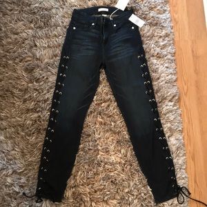 Good American Lace Up Jeans